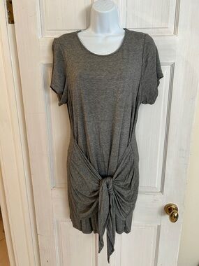 Dolan Heather Gray Tie-Waist Short Sleeve Mini Dress
